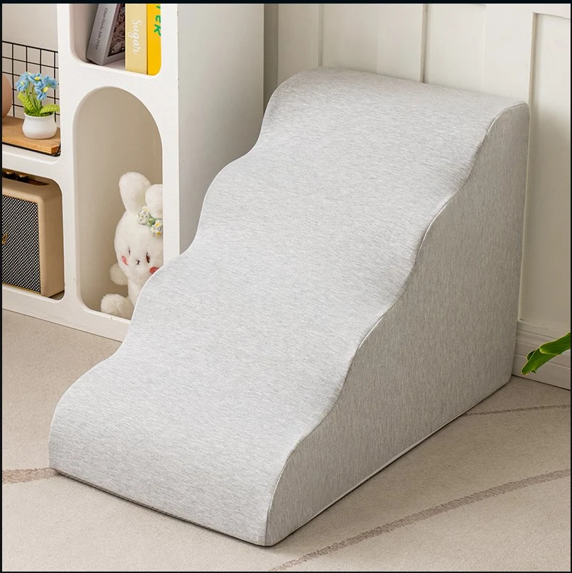 Dog Stairs For Small Dogs, Dog Stairs To Couch Sofa Bed, 4 Steps Pet Stairs Ramp With High Density Foam& Non Slip Bottom